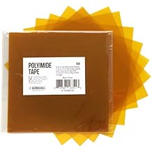 Gizmo Dorks Kapton Tape (Polyimide) for 3D Printers and Printing, 6.25 x 6.25 inches, 10 Sheets per Pack