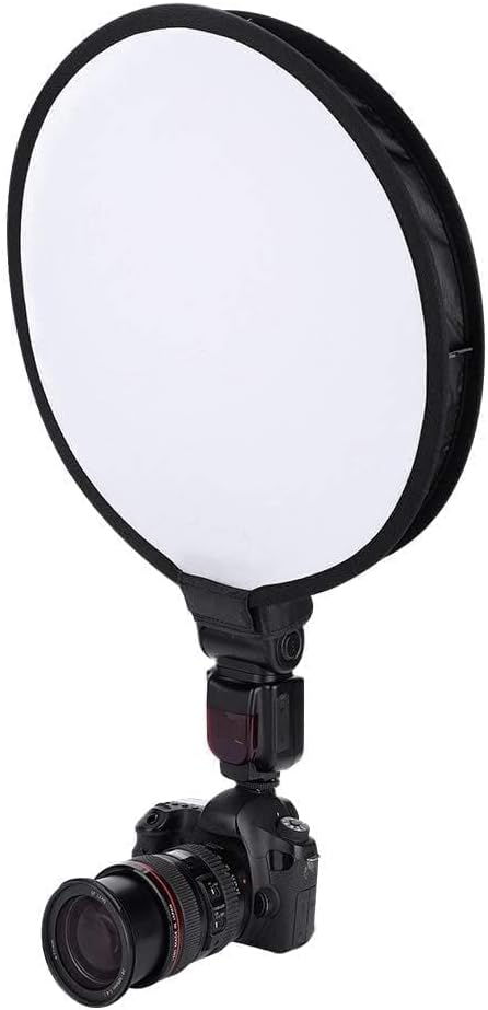 Flash Diffuser, Round Softbox Speedlight Softbox 40cm Portable Flash Diffuser Universal Speedlite Softbox Diffuser for Speedlight Camera Flash Diffuser Diffuser Cap Photography Camera Accessories