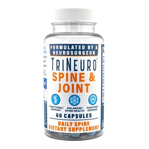Daily Spine & Joint Supplement - NSF Certified - Neurosurgeon Formulated to Support Joint Health & Balance Functional Longevity - Devils Claw, Chondroitin, Glucosamine - 60 Capsules
