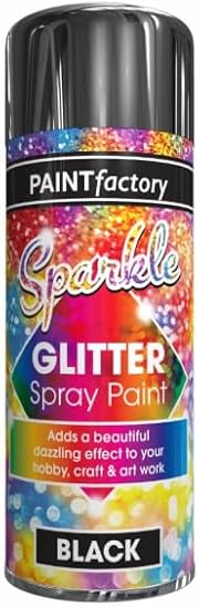 Paint Factory Glitter Spray Paint 200ml (Black)