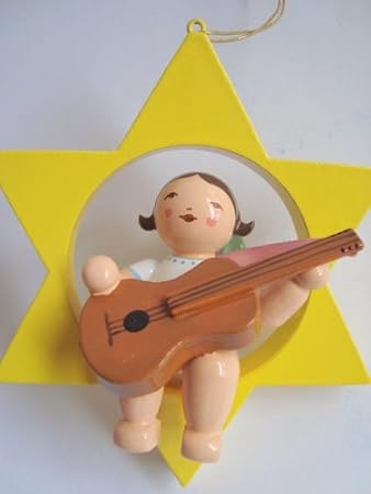 Wendt & Kuhn Angel with Guitar, in Star Figurine