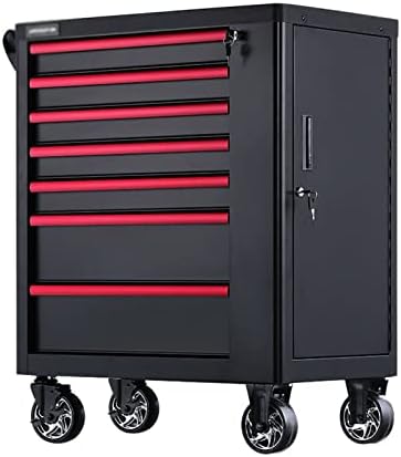 Tool box storage boxToolbox Tool Chest/Tool Cabinet, Toolbox Storage System Side Tool Storage Cabinet Heavy Duty Cart Steel Rolling Tool Box with 7 Lockable Drawers Waterproof Toolbox Mobile