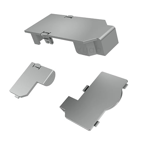 Wiresmith Silver Replacement Port Covers Door Set for Nintendo Gamecube Console