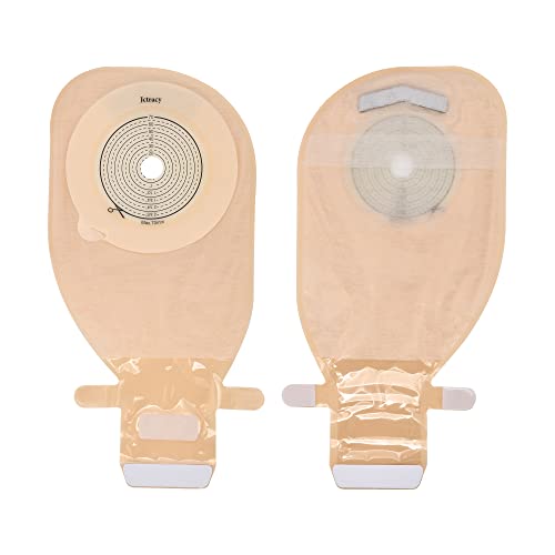 Colostomy Bags,20PCS Ostomy Bags One-Piece Ostomy Supplies 20mm-70mm Cut to Fit Drainable Pouch with Closure for Ileostomy Stoma Care.