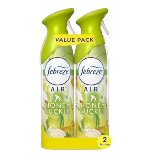 Febreze Air Freshener Odor Fighting Spray, Honey Suckle, Limited Edition, 8.8 oz. Pack of 2 Pack