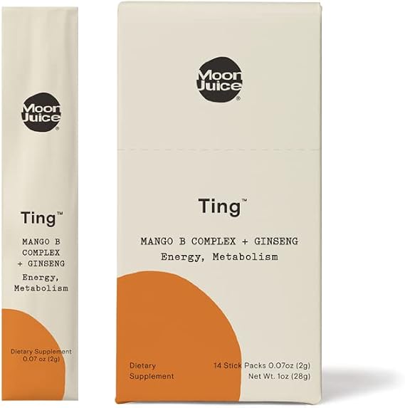 Moon Juice, Ting Sticks, Vitamin B Complex + Ginseng, Mango, 14ct