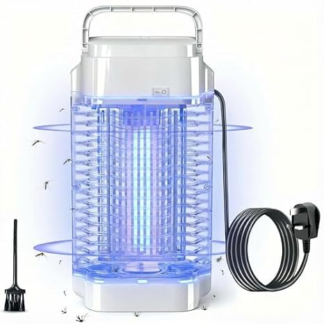 Fly zapper,18W Fly Killer,4200V Bug Zapper for Indoor,Bedroom and Gardens | Flying Insect Control,Mosquito Killer Lamp,Bulb Replaceable,On-off Switch