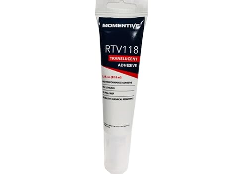 Momentive RTV118 One Part Silicone Sealant, 2.8 Ounce Tube, Translucent