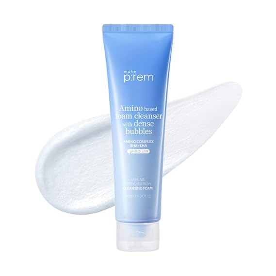 MAKE P:REM Safe Me. Amino Refresh Cleansing Foam, 5.07 fl.oz. (150mL)