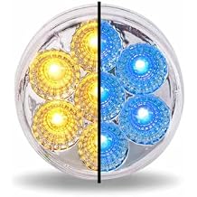 Trux Accessories 2 Amber Marker to Blue Auxiliary Round LED Light 7 Diodes TLED-2XAB (Amber/Blue)
