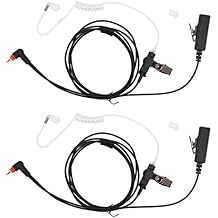 SL300 Earpiece Compatible for Motorola SL3500e SL7550e SL7580e SL7590e TLK100 SL1K SL1M SL500 SL1600 SL2600 SL4000 PMLN7189A PMLN7189 Acoustic Tube Headset with PTT Mic (2 Pack)
