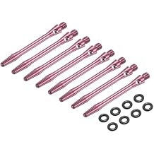 PATIKIL Aluminum Dart Shafts 2BA Thread Dart Stems Replacement Accessories with Rubber Rings for Steel Tip