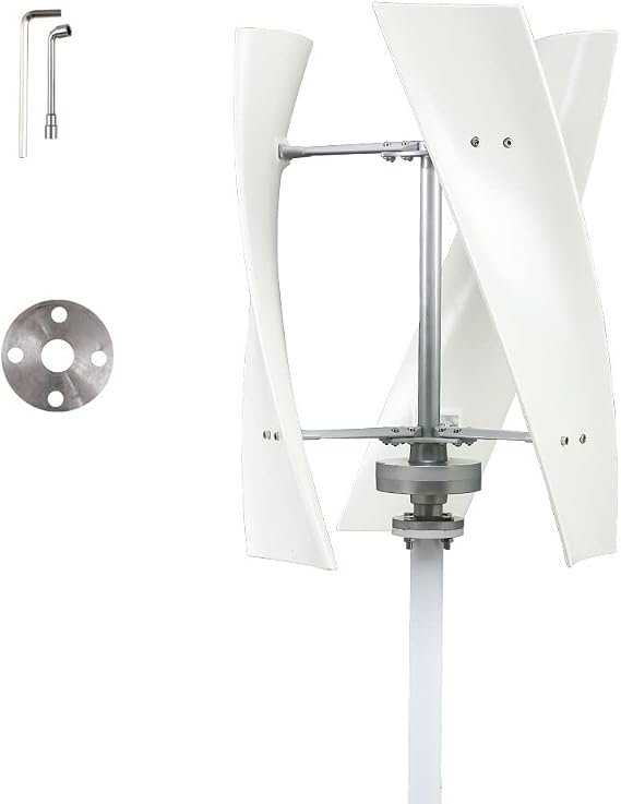 風車エネルギー 12v 24v タービン 2kw 2000w 3 ブレード垂直軸永久リニアモーターカー発電機 Mppt コントローラー付き 風力エネルギーの高度利用 Color : 1500W-01, Size : TURBINE ONLY_12V