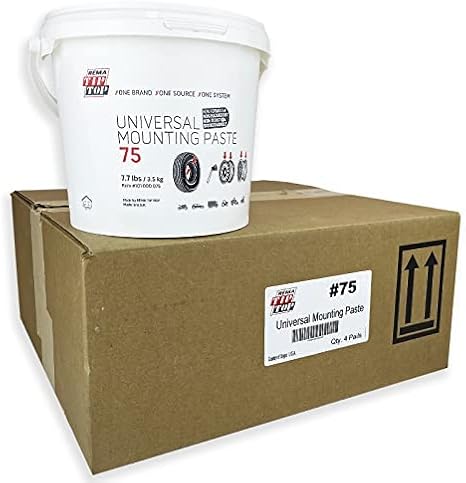 4 Pails of REMA TIP TOP 75 Universal Tire Mounting Paste 7.7 lb Tall Pail of Bead Lube