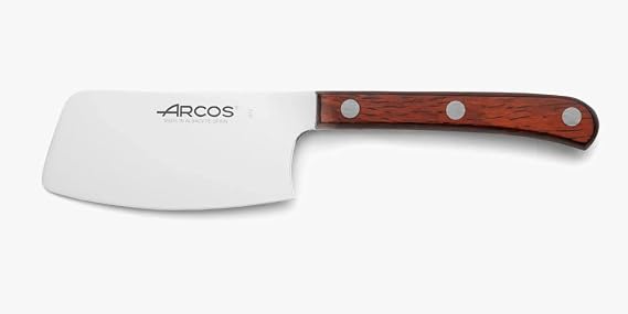 Arcos Steak Knife/Table Knife 4 Inches Nitrum Stainless Steel and 90 mm blade. Steak Knife to Cut Fillets and Grilled Meat. Handle Pack - Wood Brown. Series MESA. Color Brown