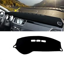 Car Dashboard Cover Anti-Scratch Dash Cover Interior Dash Covers - for Peugeot 508 2010 2011 2012 2013 2014 2015 2016 2017 2018, A Hud Black Side