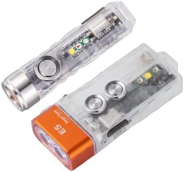 RovyVon E5 Angel Eyes Flat Flashlight A8 Keychian Flashlight USB C Rechargeable Small Bright