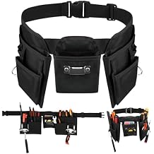 ASNOMY Heavy Duty Tool Belts for Men and Women,19 Pocket Carpenter Tool Belt with Quick Release Buckle,Adjustable Utility Framing Belt,Construction Tool Belt for Gardening,Electrician