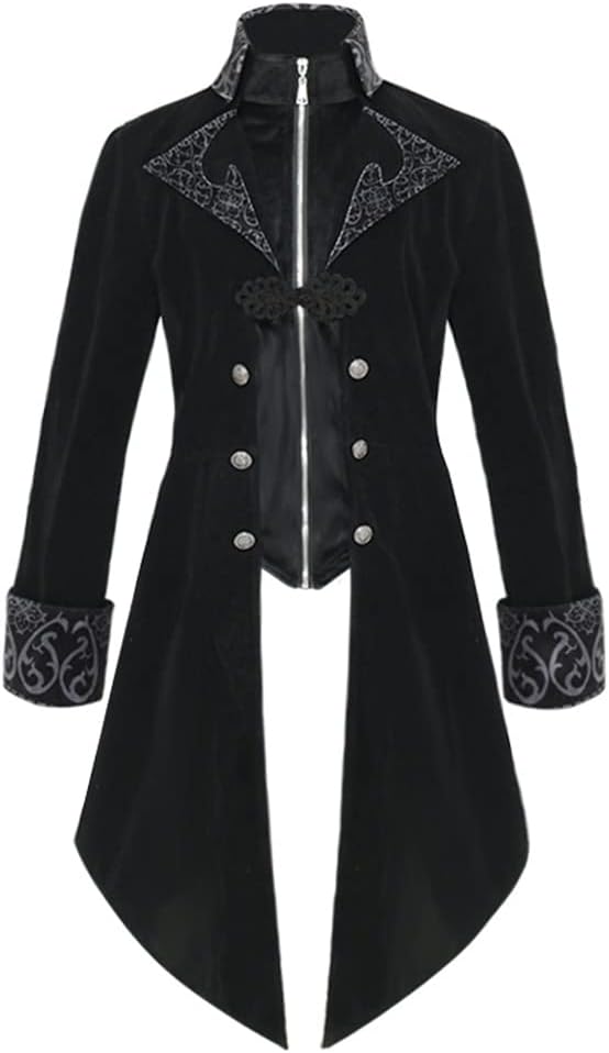 Men's Medieval Steampunk Tailcoat Victorian Gothic Jacket Frock Coat