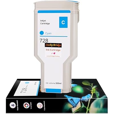 728 300ml x 1PK Cyan Ink cartridges F9K17A Compatible Ink Cartridge Replacement for HP DesignJet T730 T830 Printers 1 C-US