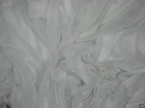 White Chiffon Fabric 60" Wide by The Yard