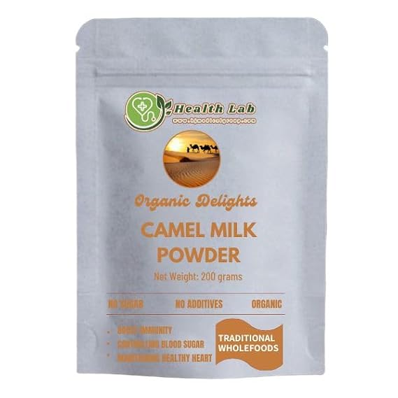 HEALTH LAB - 100% Pure & Natural Camel Milk Powder, Organic, Gluten Free & No Additives - 200 gram