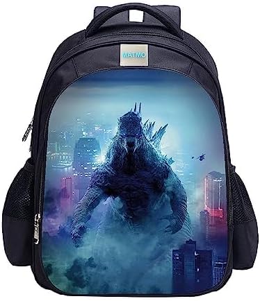 MATMO Monster Print Backpack for Boys & Girls - Cool Pattern School Bag (23-4 L)