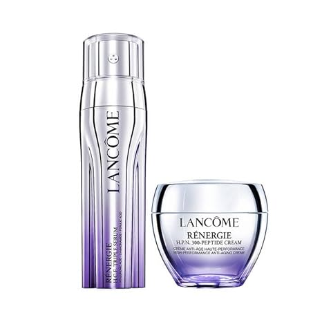 Lancome Renergie H.C.F. Triple Serum & H.P.N. 300-Peptide Face Cream Duo - Helps Visibly Reduce Lower Face Sagging, Wrinkles, Dark Spots