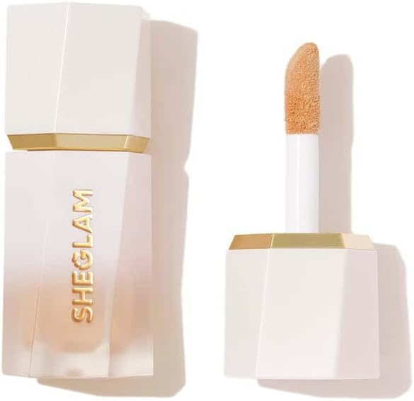 SHEGLAM Glow Bloom Liquid Waterproof Highlighter Long Lasting Cream Highlighter with Shimmer Dewy Finish - Tea Cake