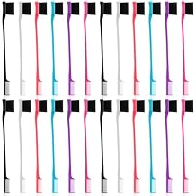 Yaomiao 24 Pieces Hair Edge Brushes Double Sided Edge Hair Comb Natural Styling Eyebrow Combs, Smooth Grooming for Women, 6 Random Colors