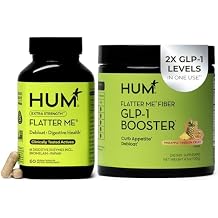 HUM Flatter Me Extra Strength Digestive Enzymes Flatter Me Fiber Supplement