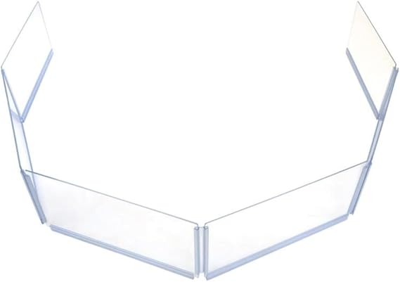 PENNZONI Extension Panels for Drum Shield w/Plastic Hinges, 1FT Tall Drum Panel Extension, Crystal Clear Acrylic Extension