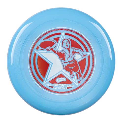 Frisbee All Sport Flying Disc 140g, 9.85 Inch, Durable Sport Disc with Non-Slip Grip for Outdoor Beach Backyard Games, Team Sports and Family Fun