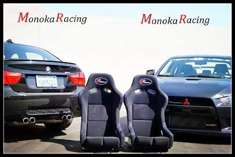 (A Pair) Large Size Single Comfortable Fabric Simulator Cockpit Gaming Chair Racing Seat (Black-A Pair Large)