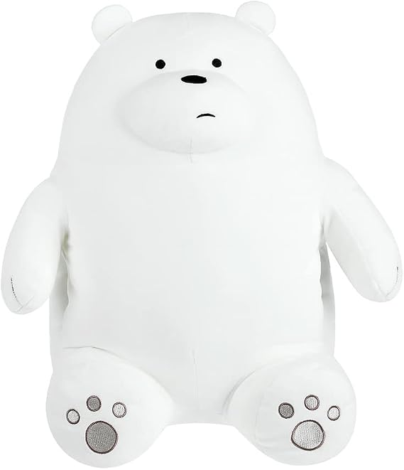 MINISO We Bare Bears Plush Ice Bear 18'' Lovely Sitting Plushies Stuffed Animal Toy Pillow for Boy Girl