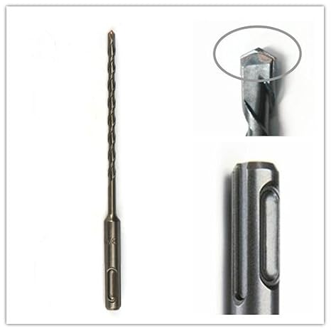 1 Count SDS-Plus Rotary Hammer Drill Bit, 3/16" x 6" for Masonry, Concrete, Brick & Cinder Block