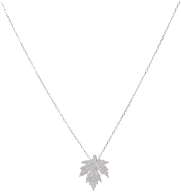 RUIZHEN Gold Silver Maple Leaf Autumn Leaf Pendant Necklace