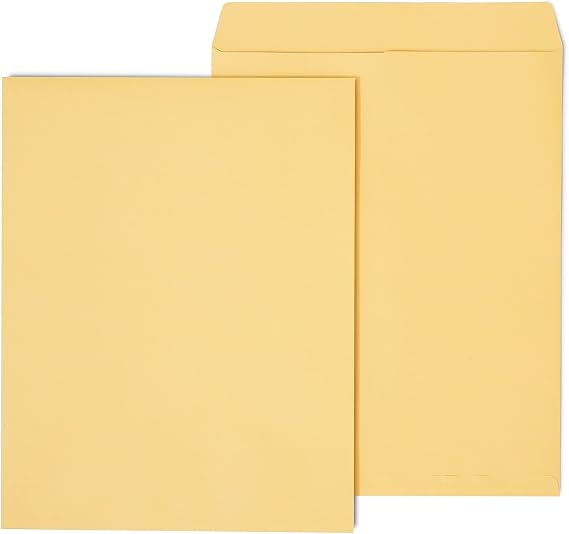 Staples 14 x 18 Jumbo Catalog Envelopes, Brown Kraft, Ungummed OpenEnd Mailers for Large Documents & Flat Items, 25/Box