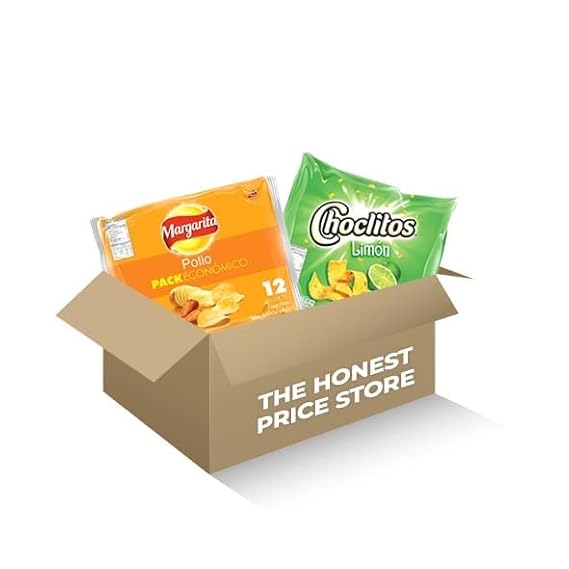 Papas Margarita De Pollo/Choclitos Sabor Limon 12 Packs de 27 grs c/u - Corn Chips Lime Flavor 12 Packs of 95 oz each.