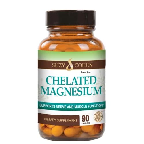 Chelated Magnesium Capsules - Supports Nerve and Muscle Function - 90 Capsules - by Suzy Cohen, RPh