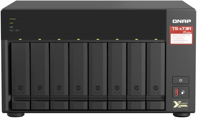 QNAP TS-873A-8G 8 Bay High-Performance NAS with 2 x 2.5GbE Ports and Two PCIe Gen3 Slots