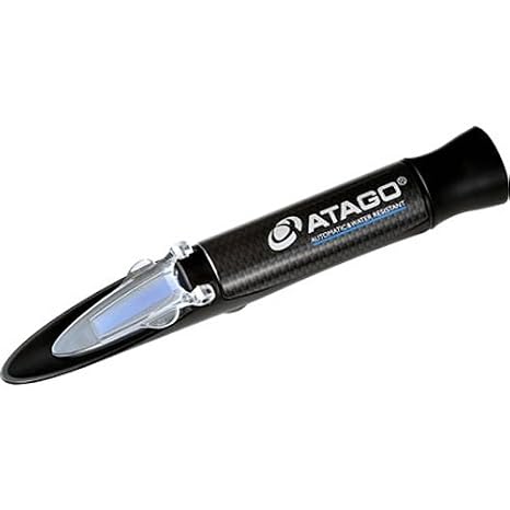 Atago 2491 Master-S/Mill (Alpha) Hand-Held Salinity Refractometer, Automatic Temperature Compensation, Brix 0.0 to 10.0%