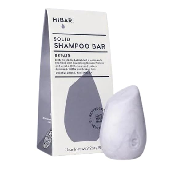 HIBAR - Repair Shampoo Bar - For Damaged Hair - Plastic-Free - 1 Bar