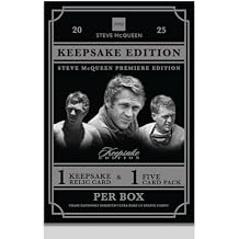 2025 Steve McQueen Keepsake Premiere Edition: 1 Encased Relic and a 5 Card Pack, Featuring Authentic Movie Props, Cut Signatures, Gem Relics