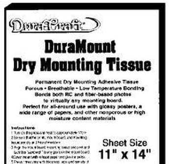 DuraCraft DuraMount Dry Mounting Tissue (11" x 14", 25 Sheets)