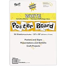 Pacon Super Value Poster Board, 22"X28", White, 50 Sheets