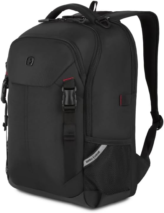 SwissGear Civic Pro Laptop Backpack, Black, 18"x13.25"x7"