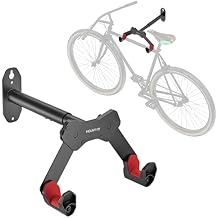 Mount-It! Bike Wall Mount Hook, Horizontal Indoor Bike Rack for Home Garage Shed, Space Saving Wall Mounted Hanger for Single Bicycle, Universal Fit for Most Bikes, Extendable to Fit 30.3" Handlebars