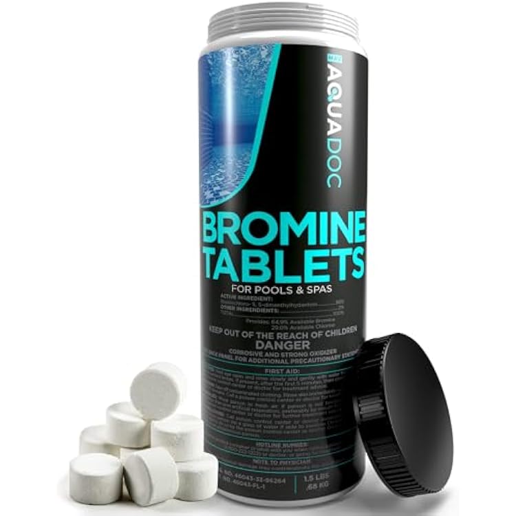 AquaDoc Bromine Tablets for Hot Tub & Spa - 1.5lbs Sanitizing Bromine Recommended for Hot Tubs