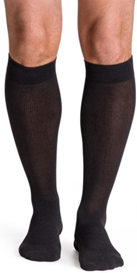 SIGVARIS Unisex DYNAVEN Cushioned Calf Compression Socks, 15-20mmHg, XL - Extra Large Long, Black
